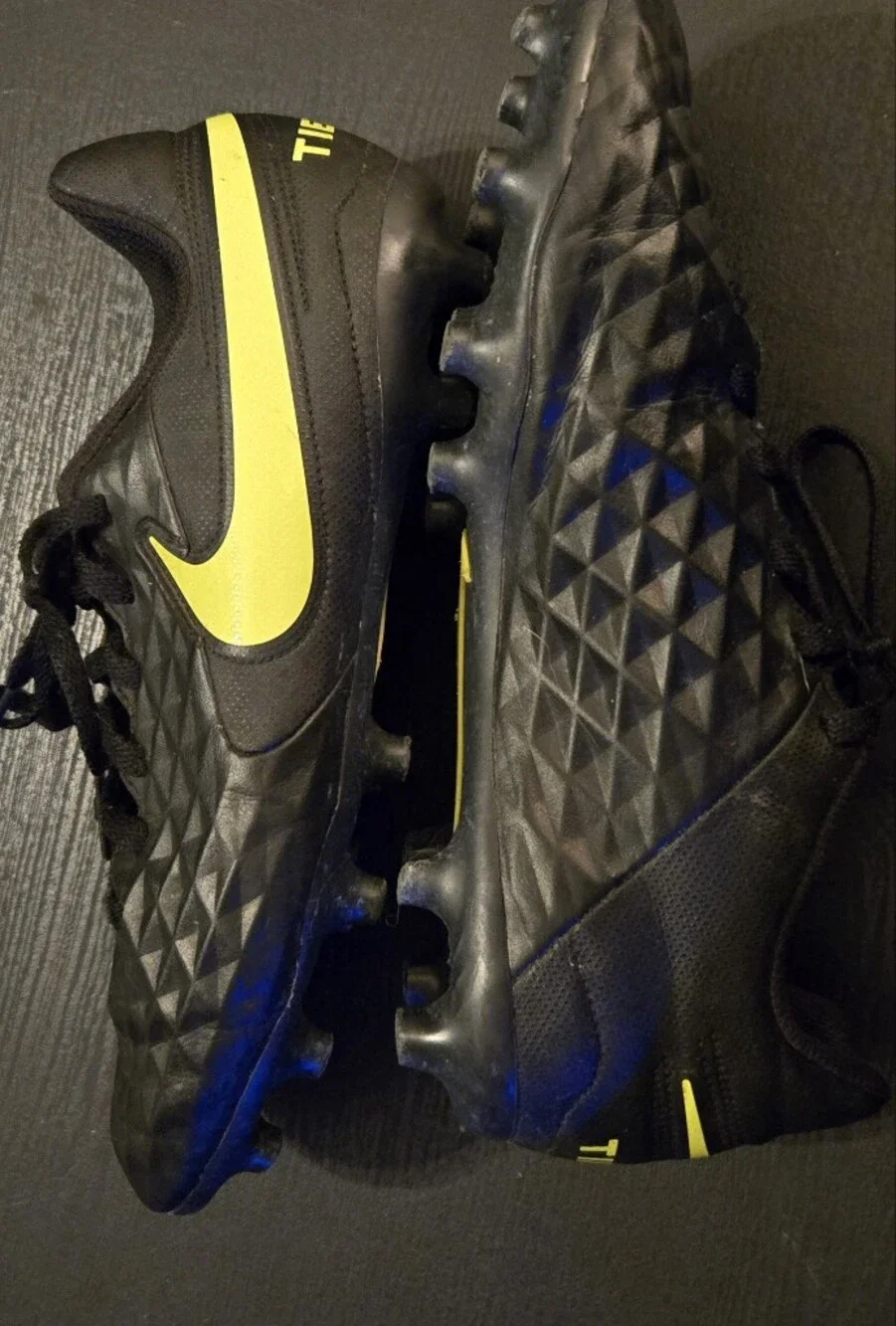 Boys Black And Neon Nike Soccer Cleats